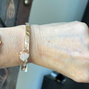 Michael Kors Rose Gold Bracelet with Heart Charm